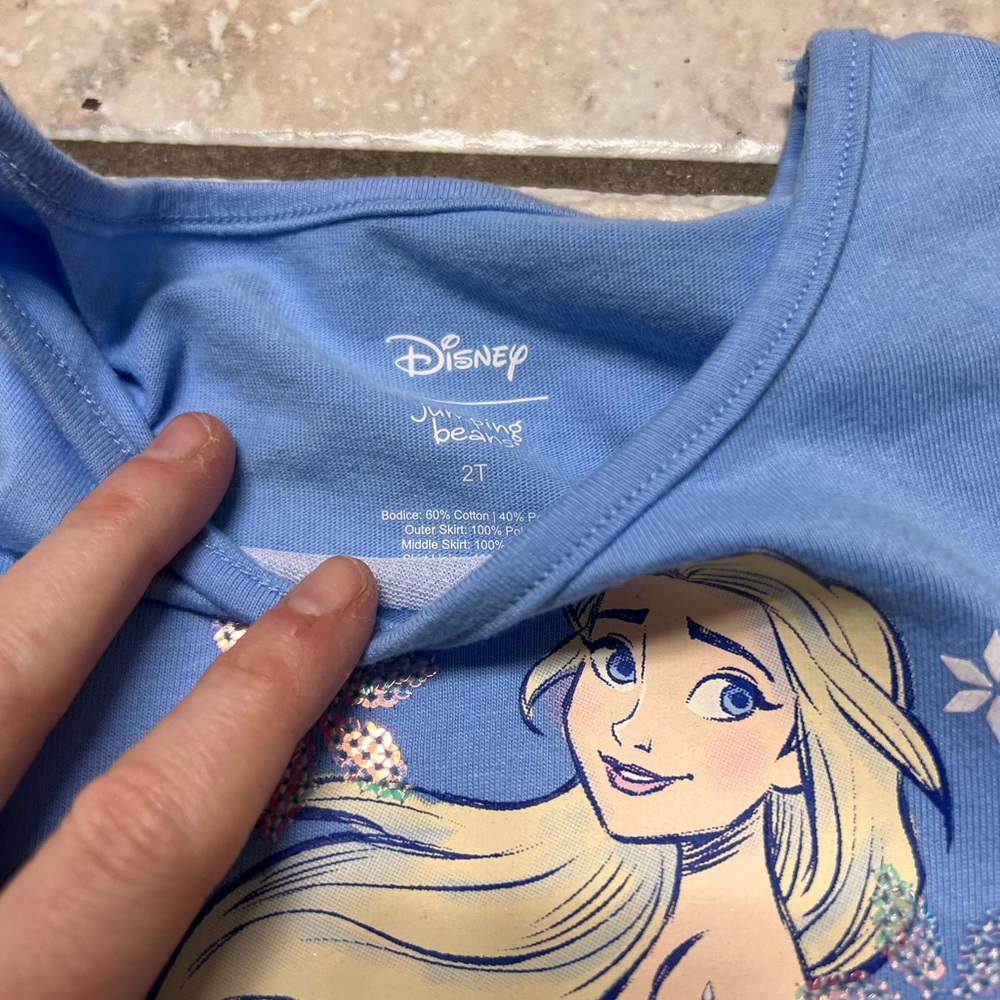 Disney Sparkling Blue Elsa Dress- NWOT - Picture 4 of 4